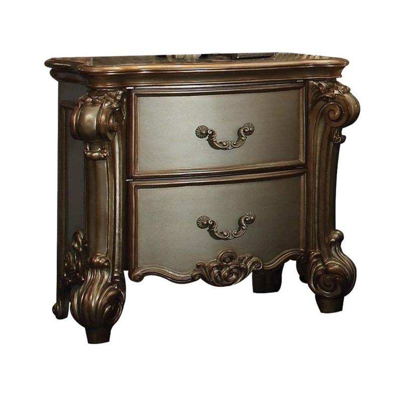 23003 Acme Furniture Vendome - Gold Patina Bedroom Furniture Nightstand