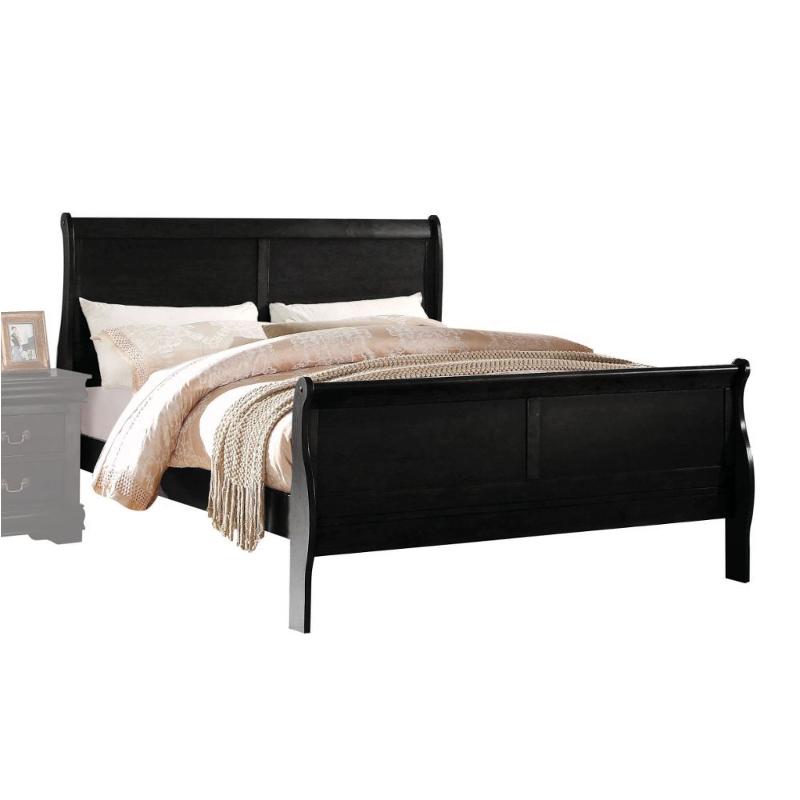 23737f Acme Furniture Louis Philippe - Black Bedroom Furniture Bed