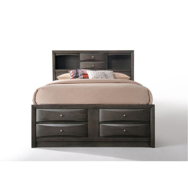 22710f Acme Furniture Ireland - Gray Oak Bedroom Furniture Bed