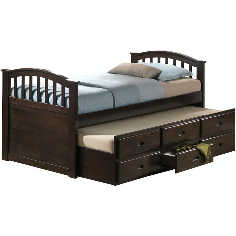 04990 Acme Furniture San Marino - Dark Walnut Bedroom Furniture Bed