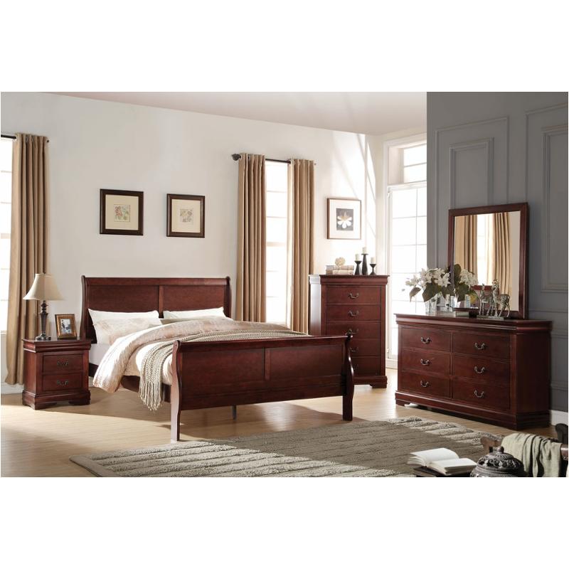 23750q Acme Furniture Louis Philippe - Cherry Bedroom Furniture Bed