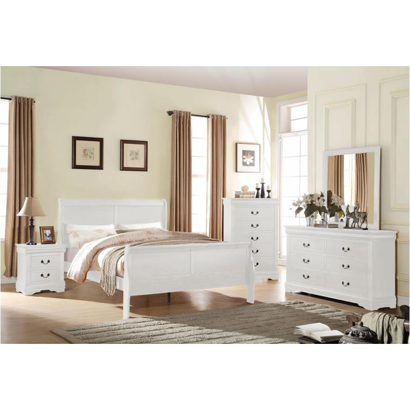 23827ek Acme Furniture Louis Philippe - White Bedroom Furniture Bed