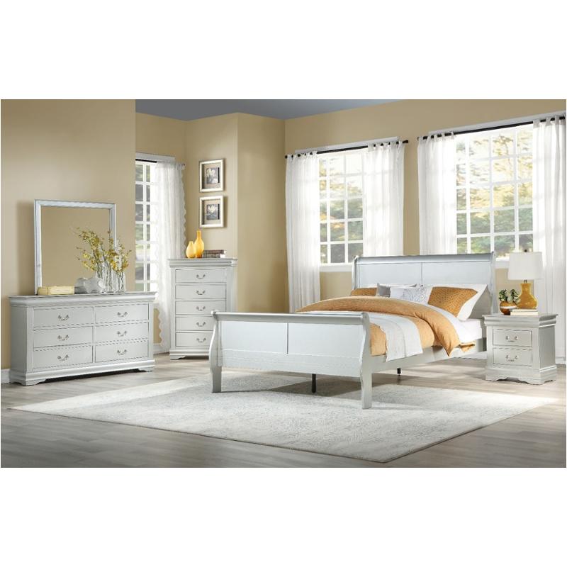 26730q Acme Furniture Louis Philippe - Platinum Bedroom Furniture Bed