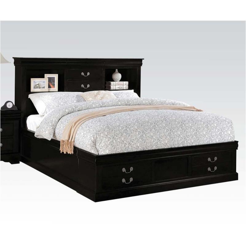 24387ek Acme Furniture Louis Philippe Iii - Black Bedroom Furniture Bed