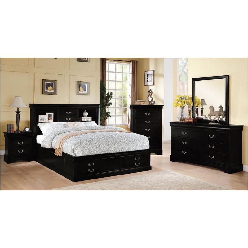 24390q Acme Furniture Louis Philippe Iii - Black Bedroom Furniture Bed