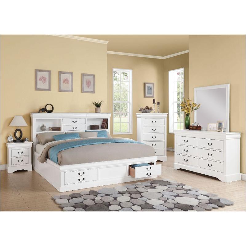 24487ek Acme Furniture Louis Philippe Iii - Real White Bedroom Furniture Bed