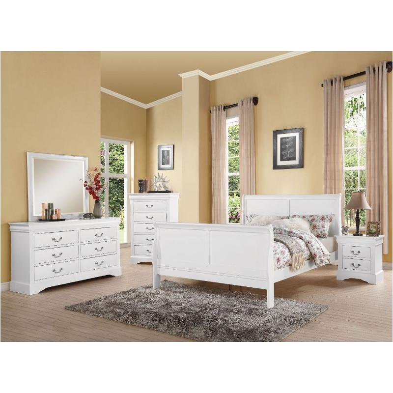 24497ek Acme Furniture Louis Philippe Iii - Real White Bedroom Furniture Bed