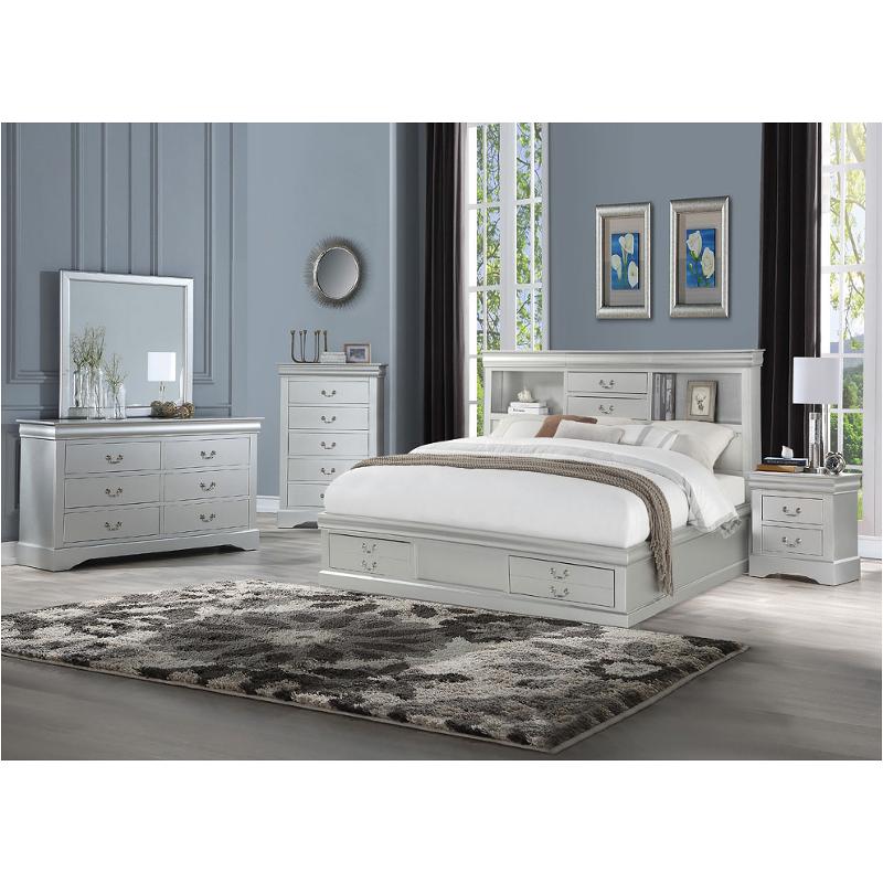 24917ek Acme Furniture Louis Philippe Iii - Platinum Bedroom Furniture Bed