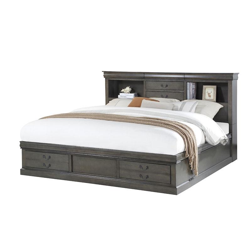 24930q Acme Furniture Louis Philippe Iii - Dark Gray Bedroom Furniture Bed