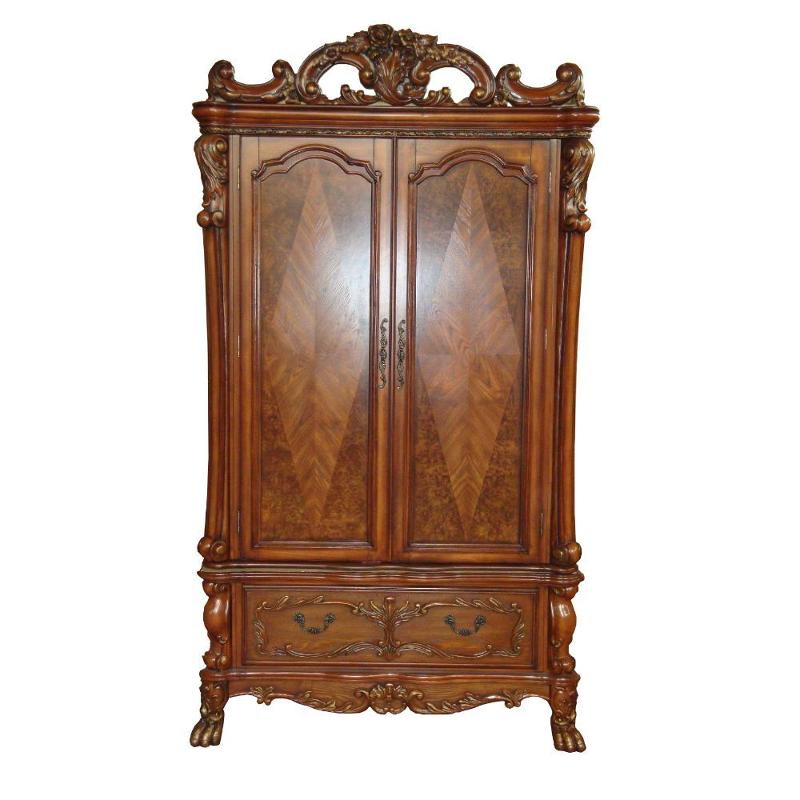 12147 Acme Furniture Dresden - Cherry Oak Bedroom Furniture Armoire