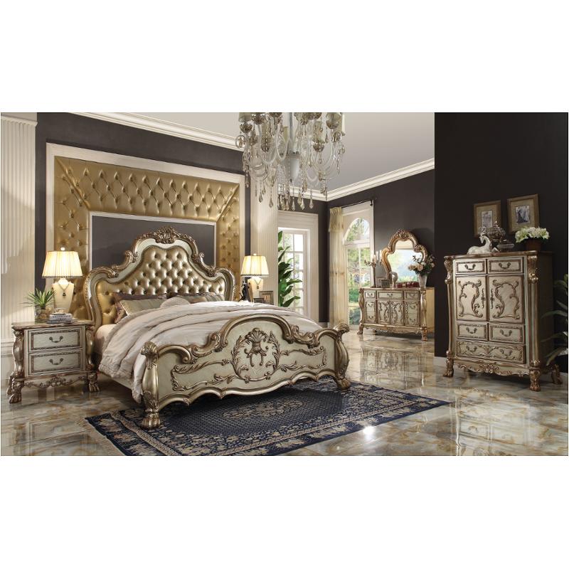 23154ck Acme Furniture Dresden - Gold Patina Bedroom Furniture Bed