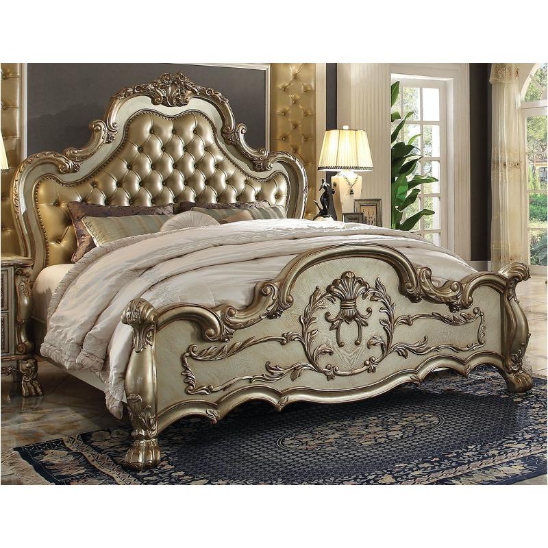 23157ek Acme Furniture Dresden - Gold Patina Bedroom Furniture Bed