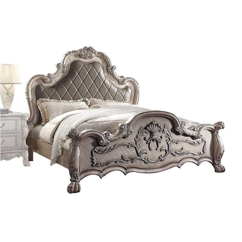 28167ek Acme Furniture Dresden - Vintage Bone White Bedroom Furniture Bed