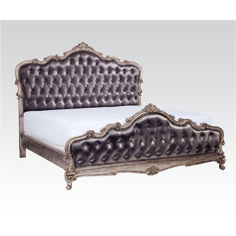 20534ck Acme Furniture Chantelle - Antique Platinum Bedroom Furniture Bed