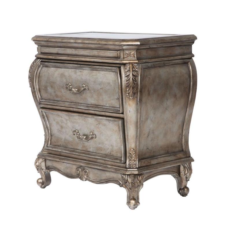 20543 Acme Furniture Chantelle - Antique Platinum Bedroom Furniture Nightstand