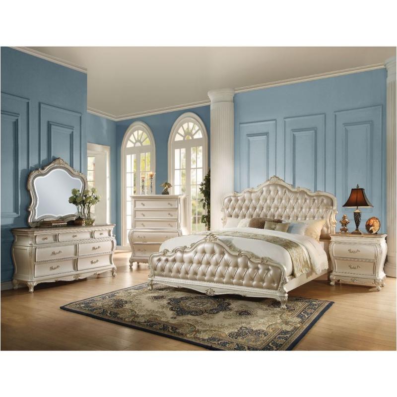 23534ck Acme Furniture Chantelle - Pearl White Bedroom Furniture Bed