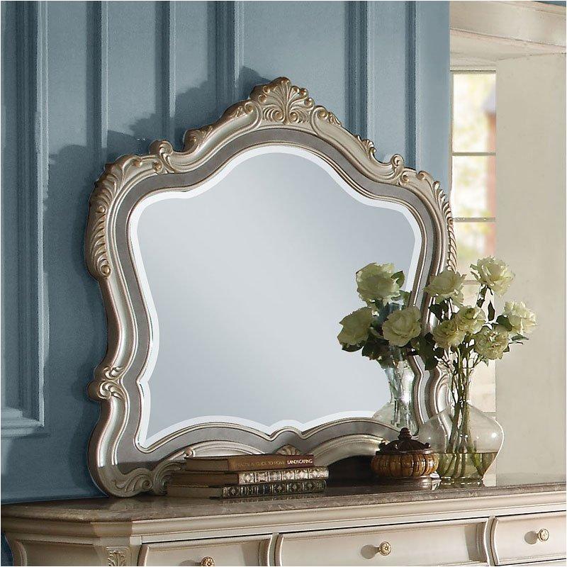 23544 Acme Furniture Chantelle - Pearl White Bedroom Furniture Mirror