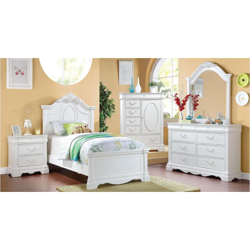 30240t Acme Furniture Estrella - White Bedroom Furniture Bed