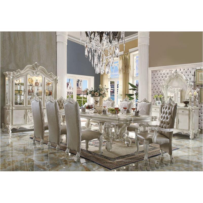 61130 Acme Furniture Versailles - Bone White Dining Room Furniture Dining Table