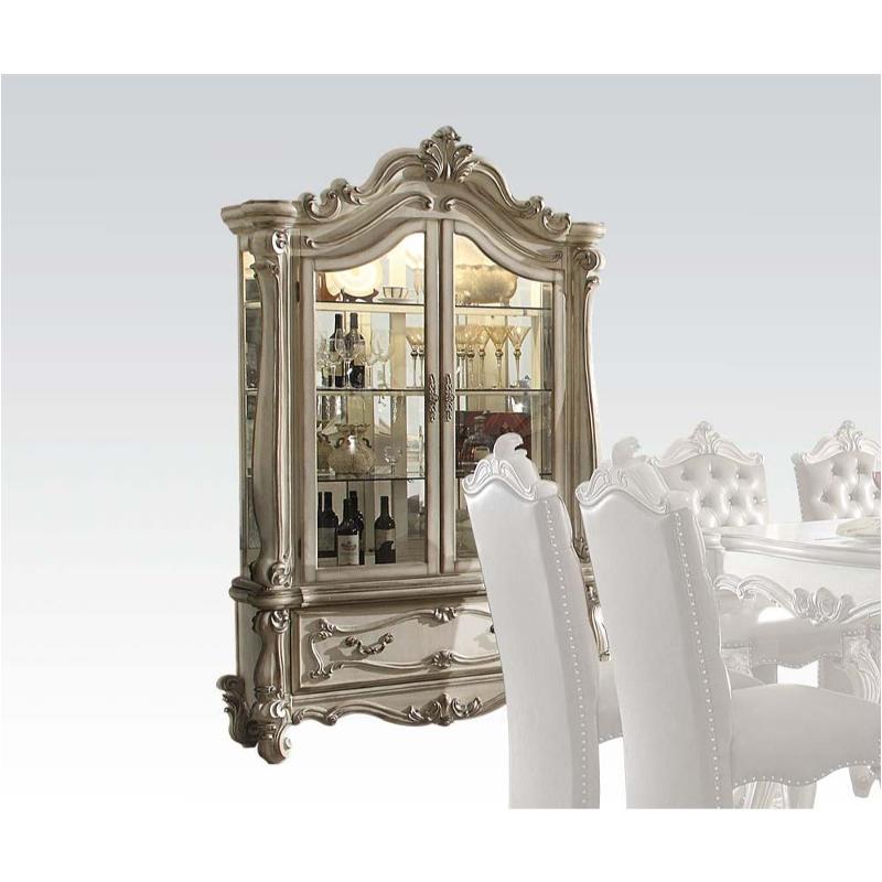 61153 Acme Furniture Versailles - Bone White Dining Room Furniture Curio