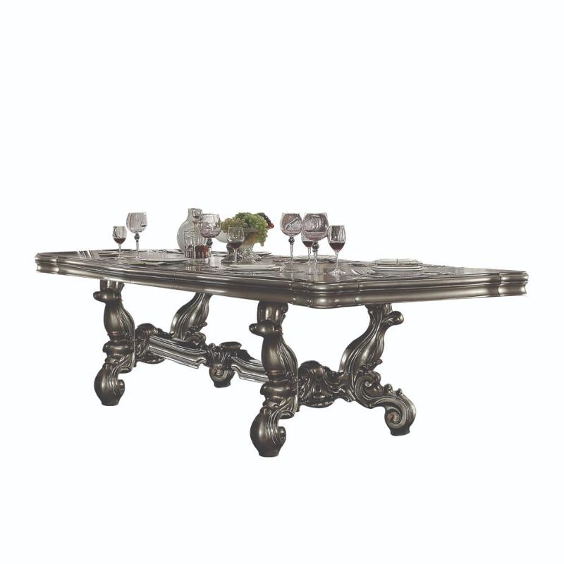 66830 Acme Furniture Versailles - Antique Platinum Dining Room Furniture Dining Table