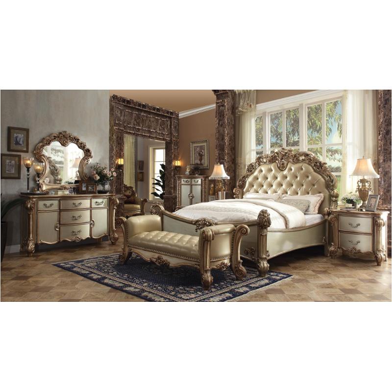 22994ck Acme Furniture Vendome - Gold Patina Bedroom Furniture Bed