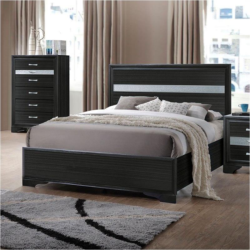 25915f Acme Furniture Naima - Black Bedroom Furniture Bed