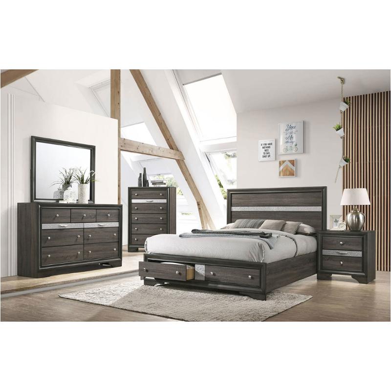 25967ek Acme Furniture Naima - Gray Bedroom Furniture Bed