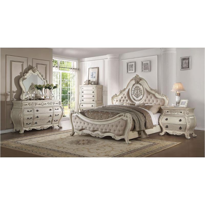 27004ck Acme Furniture Ragenardus - Antique White Bedroom Furniture Bed