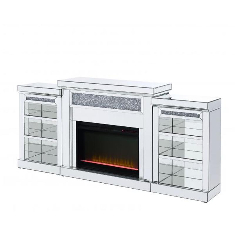 90655 Acme Furniture Noralie Home Entertainment Furniture Fireplace