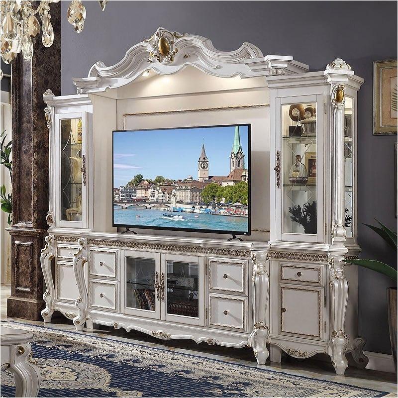 91815 Acme Furniture Picardy - Antique Pearl Home Entertainment Furniture Entertainment Center