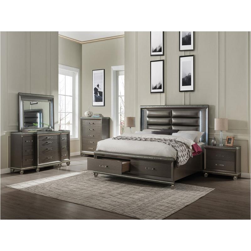 27937ek Acme Furniture Sadie - Dark Champagne Bedroom Furniture Bed