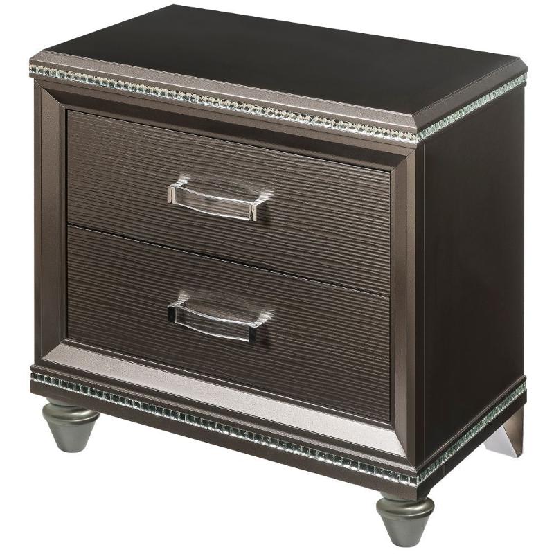 27943 Acme Furniture Sadie - Dark Champagne Bedroom Furniture Nightstand