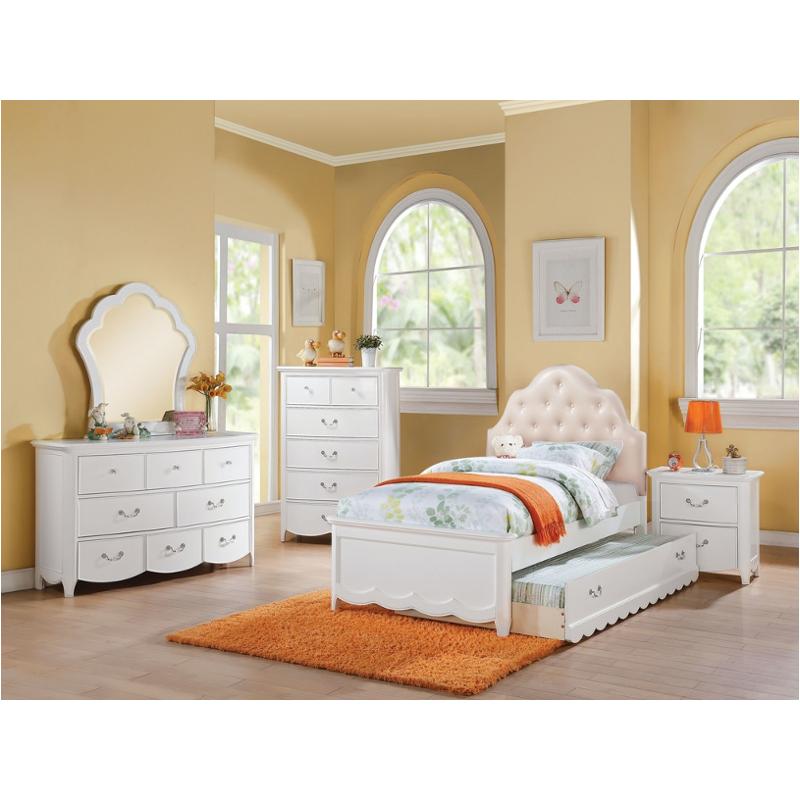 30300t Acme Furniture Cecilie - White Bedroom Furniture Bed