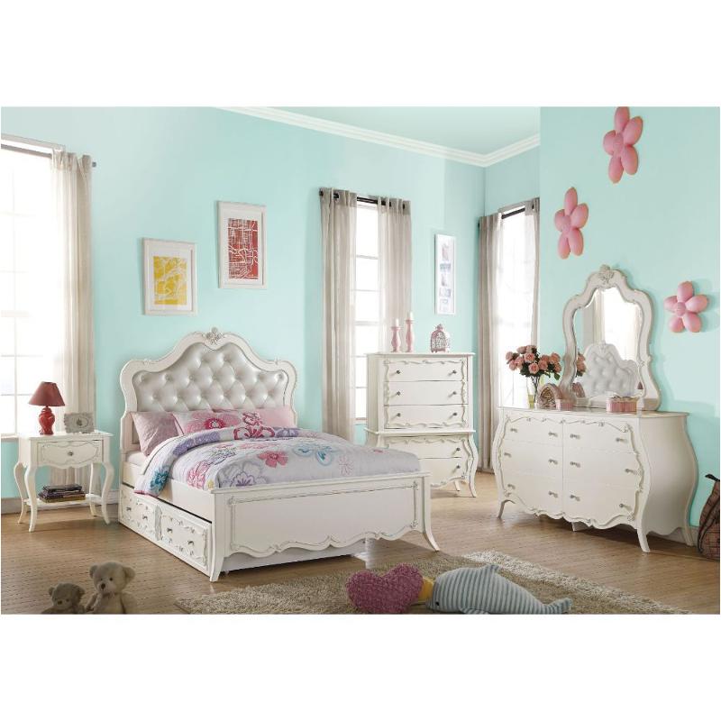 30500f Acme Furniture Edalene - Pearl White Bedroom Furniture Bed