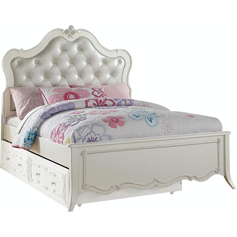 30505t Acme Furniture Edalene - Pearl White Bedroom Furniture Bed