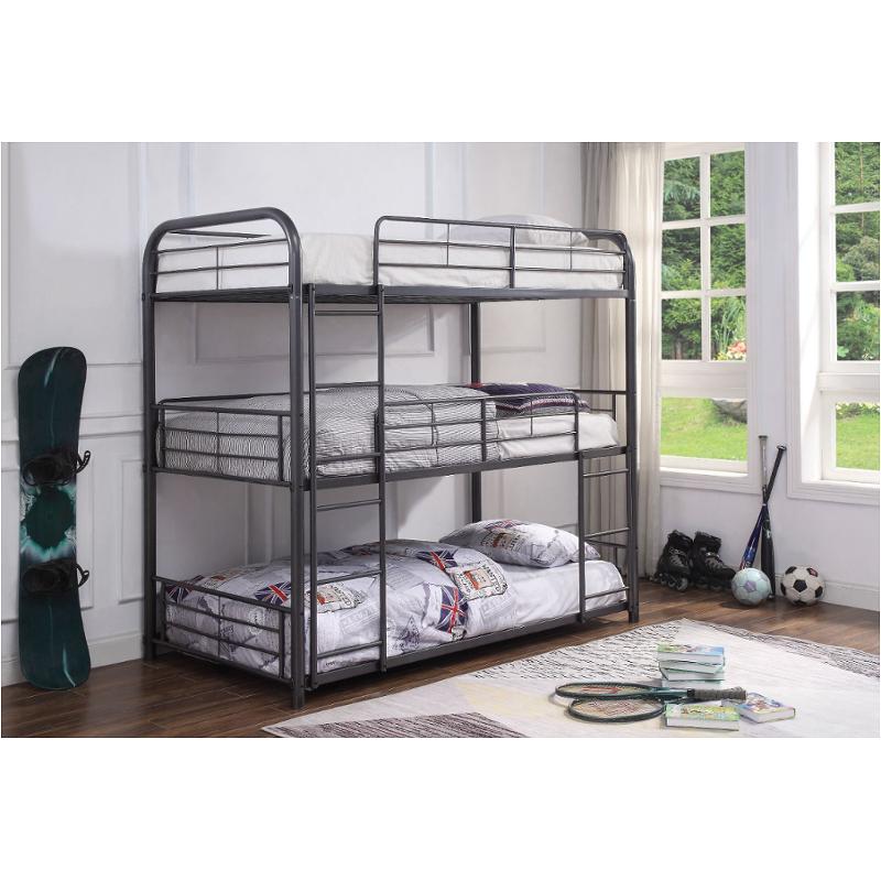 38095 Acme Furniture Cairo - Gunmetal Bedroom Furniture Bed