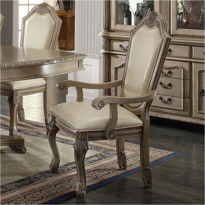 64068 Acme Furniture Chateau De Ville - Antique White Dining Room Furniture Dining Chair