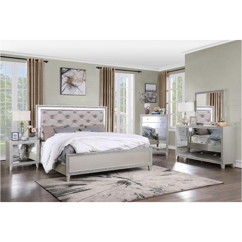 Bd00238ek Acme Furniture Silverfluff Bedroom Furniture Bed