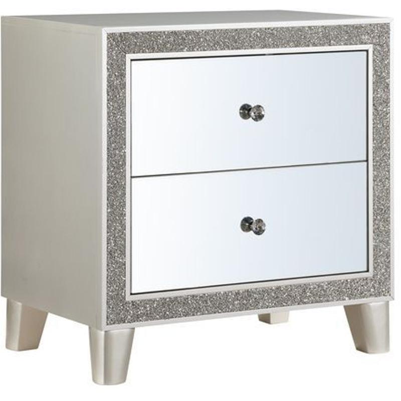 Bd00243 Acme Furniture Silverfluff Bedroom Furniture Nightstand