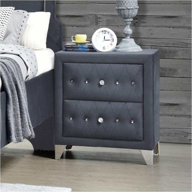 24233 Acme Furniture Dante - Gray Bedroom Furniture Nightstand