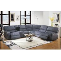 53985 Acme Furniture Saul - Slate Blue Living Room Furniture Sectional