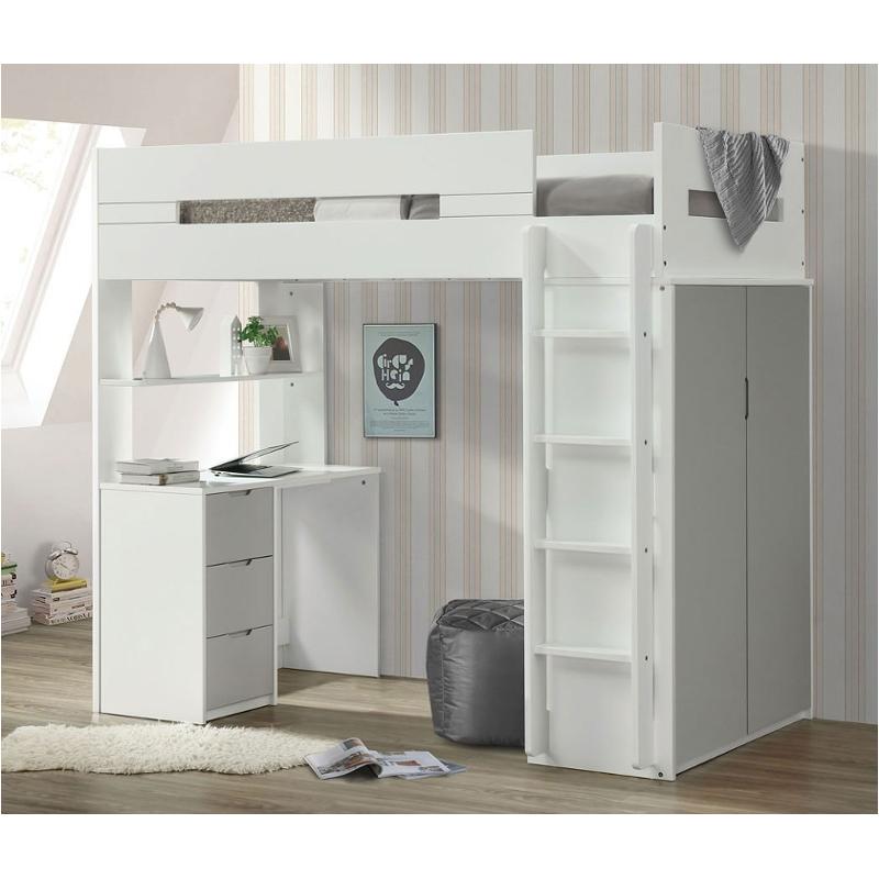 38050 Acme Furniture Nerice - Gray Bedroom Furniture Bed