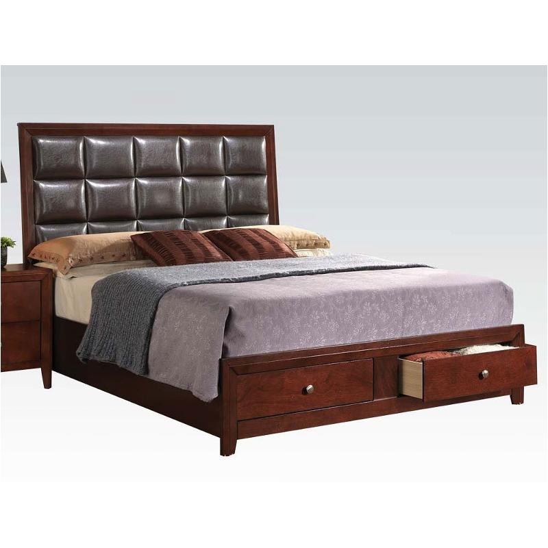 24590q Acme Furniture Ilana - Brown Cherry Bedroom Furniture Bed