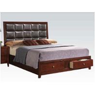 24590q Acme Furniture Ilana - Brown Cherry Bedroom Furniture Bed