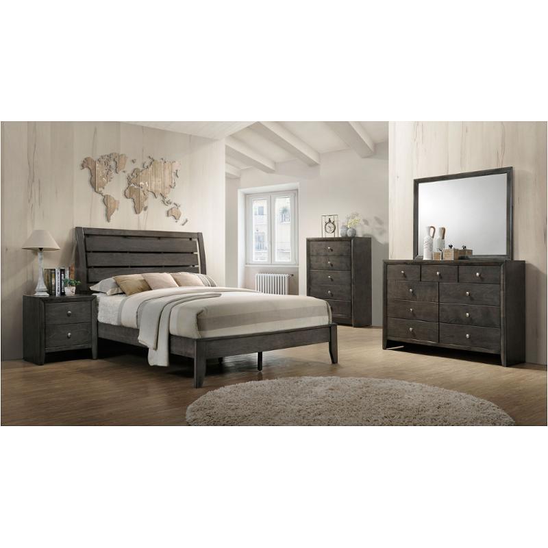 28467ek Acme Furniture Ilana - Gray Bedroom Furniture Bed