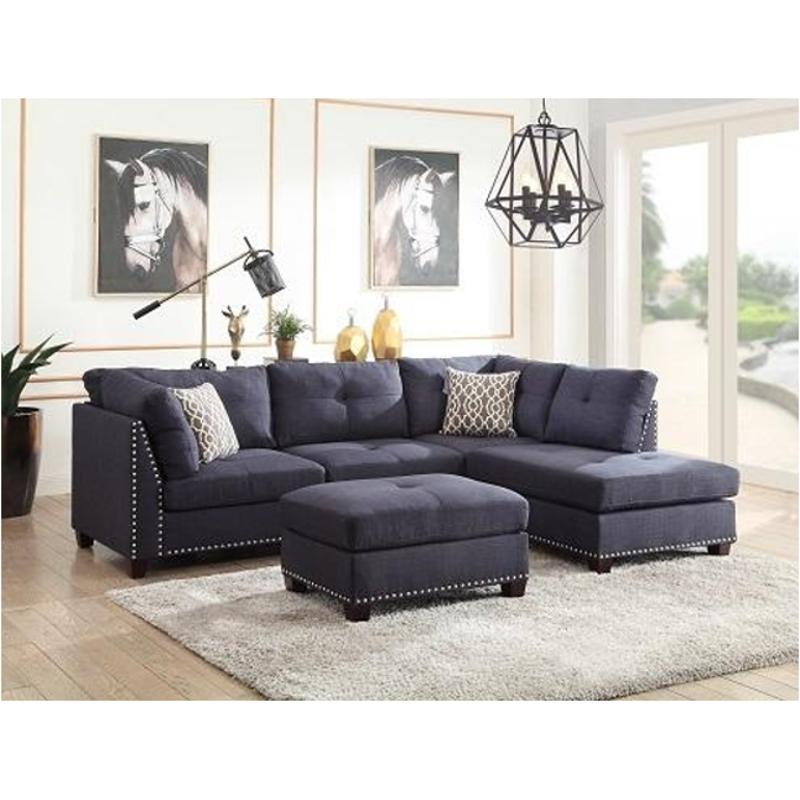 54365 Acme Furniture Laurissa - Blue Living Room Furniture Sectional