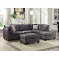 54385 Acme Furniture Laurissa - Light Charcoal Living Room Furniture Sectional