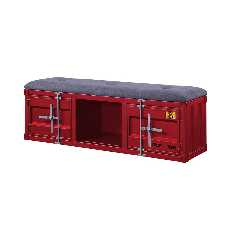 35956 Acme Furniture Cargo - Red Bedroom Furniture Benche