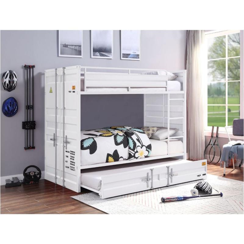 37880 Acme Furniture Cargo - White Bedroom Furniture Bed